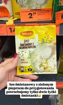 Biedronka Sos śmietanowy z zielonym pieprzem oferta