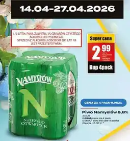Supeco Piwo Namysłów 5,8% oferta