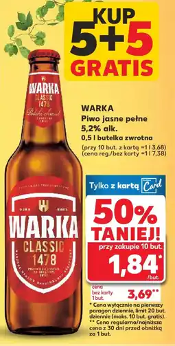Kaufland Warka Piwo jasne pełne oferta