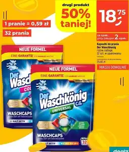Dealz Kapsułki do prania Der Waschkönig, różne rodzaje, 32 szt. w opakowaniu oferta