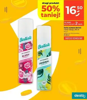 Suchy szampon Batiste różne rodzaje