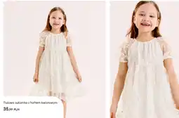 Sinsay Tiulowa sukienka z haftem kwiatowym oferta