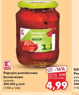 Kaufland K-Classic Papryka pomidorowa konserwowa oferta
