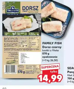 Kaufland Family Fish Dorsz czarny kostki z fileta oferta