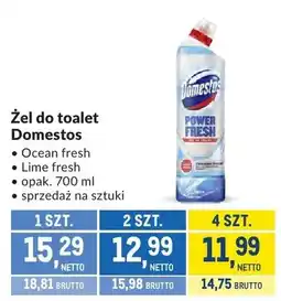 Makro Żel do toalet Domestos Ocean fresh, Lime fresh oferta