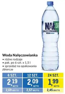 Makro Woda Nałęczowianka różne rodzaje oferta