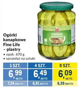 Makro Ogórki kanapkowe Fine Life - plastry oferta