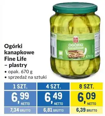 Makro Ogórki kanapkowe Fine Life - plastry oferta