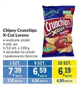 Makro Chipsy Crunchips X-Cut Lorenz wybrane smaki oferta