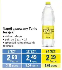 Makro Napój gazowany Tonic Jurajska różne rodzaje oferta