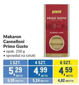 Makro Makaron Cannelloni Primo Gusto oferta