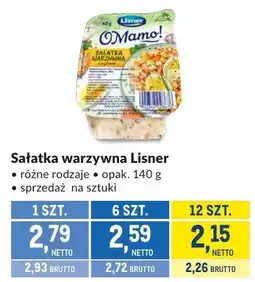 Makro Sałatka warzywna Lisner różne rodzaje oferta