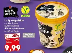 Kaufland Lody wegańskie cookie dough, burbon wanilia oferta