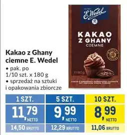 Makro Kakao z Ghany ciemne E. Wedel oferta