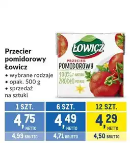 Makro Przecier pomidorowy Łowicz - wybrane rodzaje oferta
