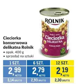 Makro Cieciorka konserwowa Delikatna Rolnik oferta