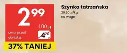 Delikatesy Centrum Szynka tatrzańska na wagę oferta