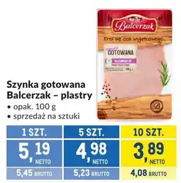 Makro Szynka gotowana Balcerzak plastry oferta