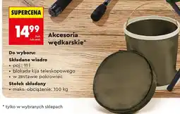 Biedronka Akcesoria wędkarskie składane wiadro oferta