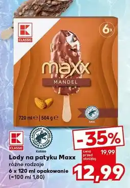Kaufland Lody na patyku Maxx oferta