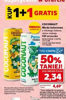 Kaufland Woda kokosowa z młodego kokosa, różne rodzaje 320ml puszka oferta