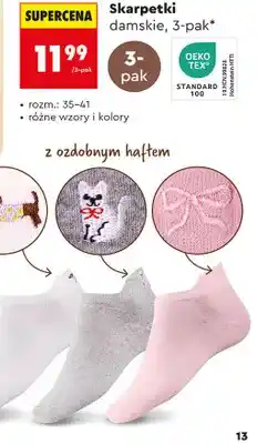 Biedronka Skarpetki damskie 3-pak oferta