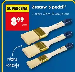Biedronka Zestaw 3 pędzli oferta