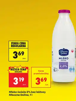 Biedronka Mleko bez laktozy Mleczna Dolina oferta