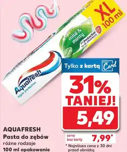Kaufland Aquafresh pasta do zębów oferta