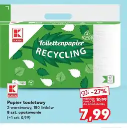 Kaufland KLASSIC Papier toaletowy Recycling oferta