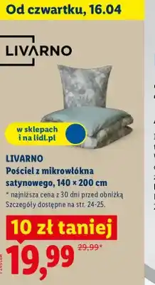 Lidl Pościel z mikrowłókna satynowego 140 x 200 cm oferta