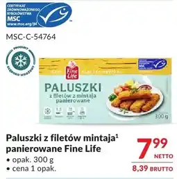 Makro Paluszki z filetów mintaja zamrożowane Fine Life oferta