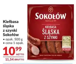 Makro Kiełbasa śląska z szynki Sokołów oferta
