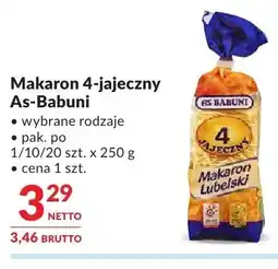 Makro Makaron 4-jajeczny As-Babuni wybrane rodzaje oferta