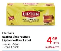 Makro Herbata czarna ekspresowa Lipton Yellow Label oferta