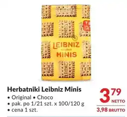 Makro Herbatniki Leibniz Minis Original, Choco oferta