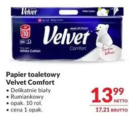 Makro Papier toaletowy Velvet Comfort Delikatnie biały Rumiankowy oferta