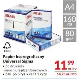 Makro Papier kserograficzny Universal Sigma oferta
