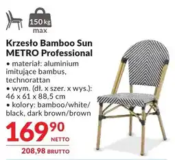 Makro Krzesło Bamboo Sun METRO Professional oferta