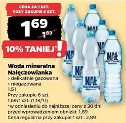 Netto Woda mineralna nałęczowianka niegazowana oferta