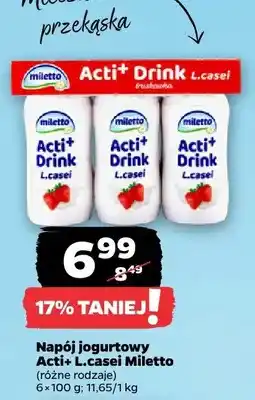 Netto Napój jogurtowy Acti+ Drink L.casei różne rodzaje oferta