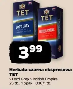 Netto Herbata czarna ekspresowa TET Lord Grey oferta