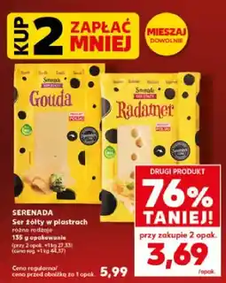 Kaufland Ser żółty w plastrach Serenada oferta