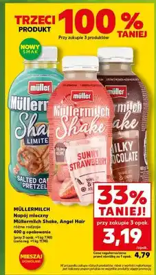 Kaufland Napój mleczny Müllermilch Shake, Angel Hair różne rodzaje 400g opakowanie oferta