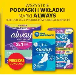 Kaufland WSZYSTKIE PODPASKI I WKŁADKI MARKI ALWAYS oferta