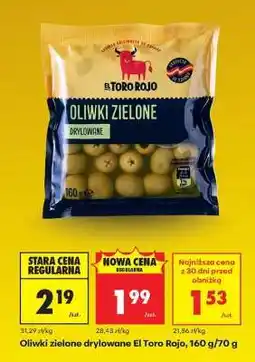 Biedronka Oliwki zielone drylowane El Toro Rojo, 160 g/70 g oferta