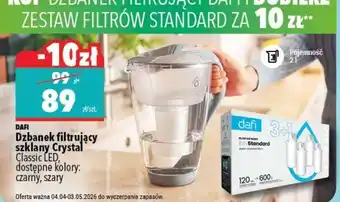 Dzbanek filtrujący szklany Crystal