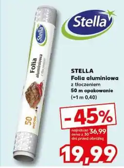 Kaufland STELLA Folia aluminiowa z tłoczeniem 50 m opakowanie (=1 m 0,40) oferta