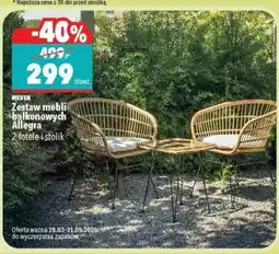 Biedronka Zestaw mebli balkonowych Allegra oferta