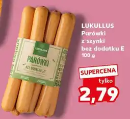 Kaufland LUKULLUS Parówki z szynki bez dodatku E 100 g oferta
